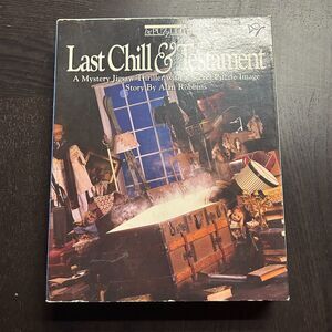 "Last Chill and Testament" Mystery Book & Jigsaw Puzzle.1993 BePuzzled
